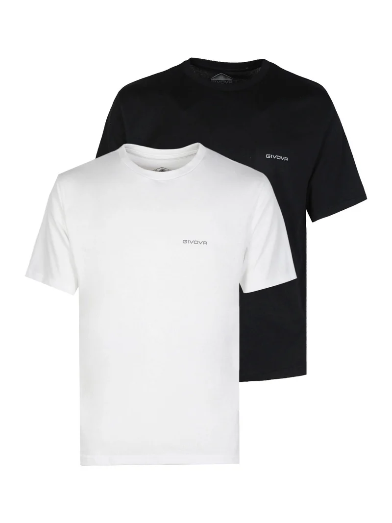 Confezione da 2 t-shirt girocollo da uomo in cotone - assortito