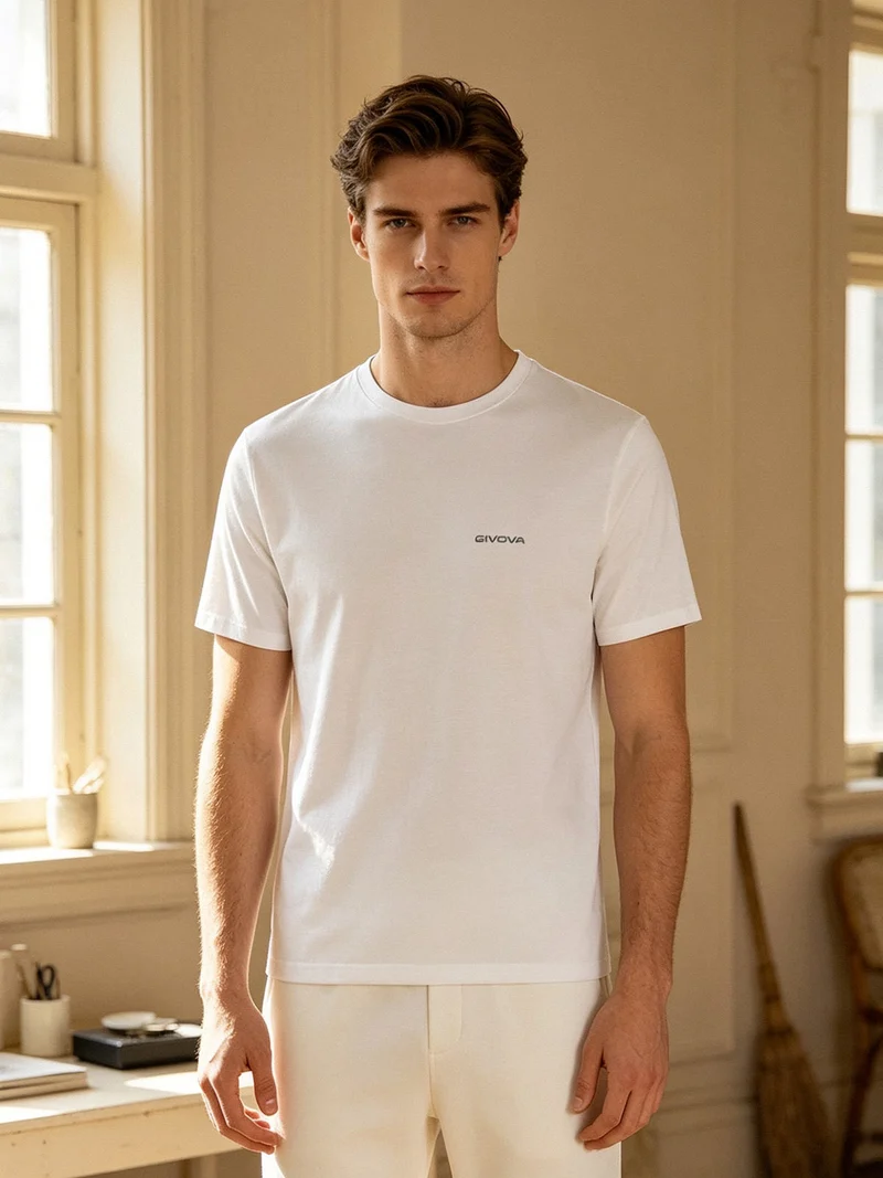 Confezione da 2 t-shirt girocollo da uomo in cotone - assortito
