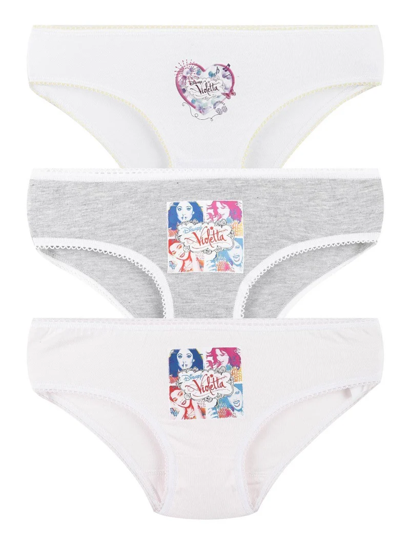Tris slip bambina in cotone - assortito