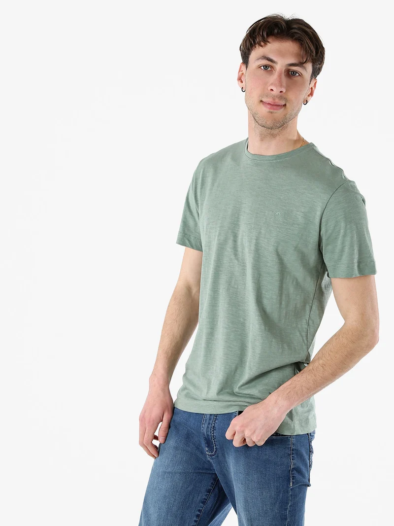 T-shirt da uomo in cotone con logo - verde