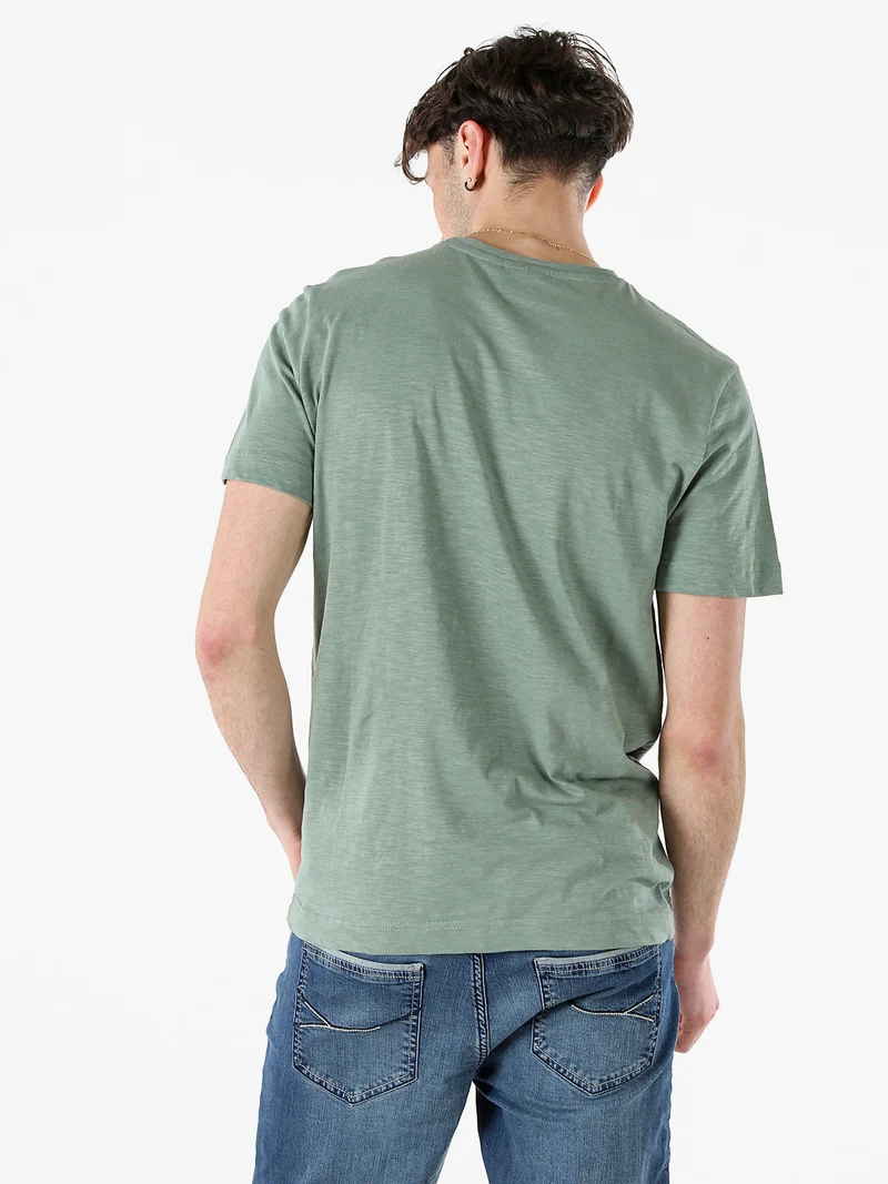 T-shirt da uomo in cotone con logo - verde