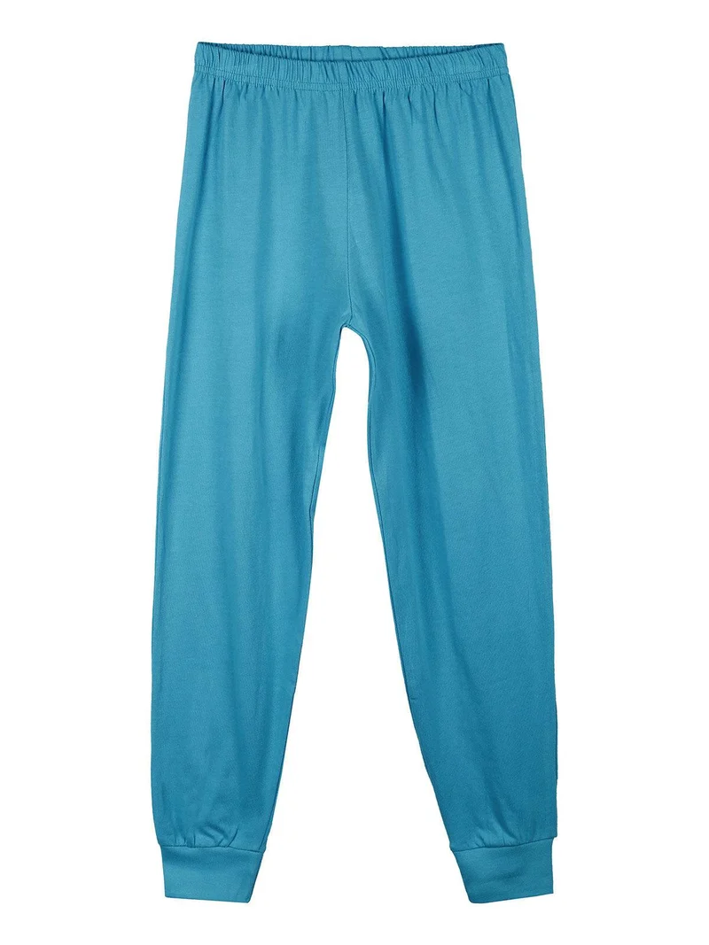 Pigiama lungo bambino in cotone - azzurro