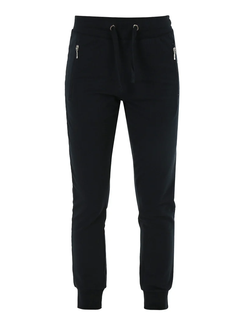 Pantaloni tuta donna con polsini - blu scuro