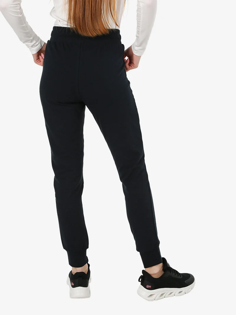 Pantaloni tuta donna con polsini - blu scuro