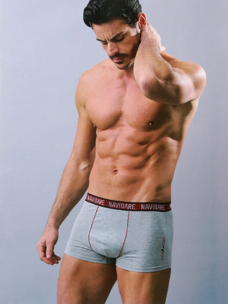 Boxer uomo in cotone jersey - grigio