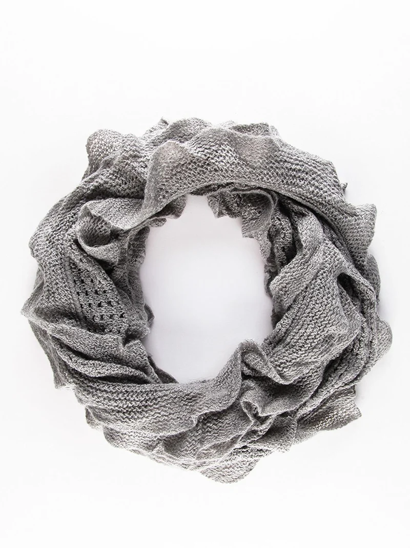 Scaldacollo con volant - grigio
