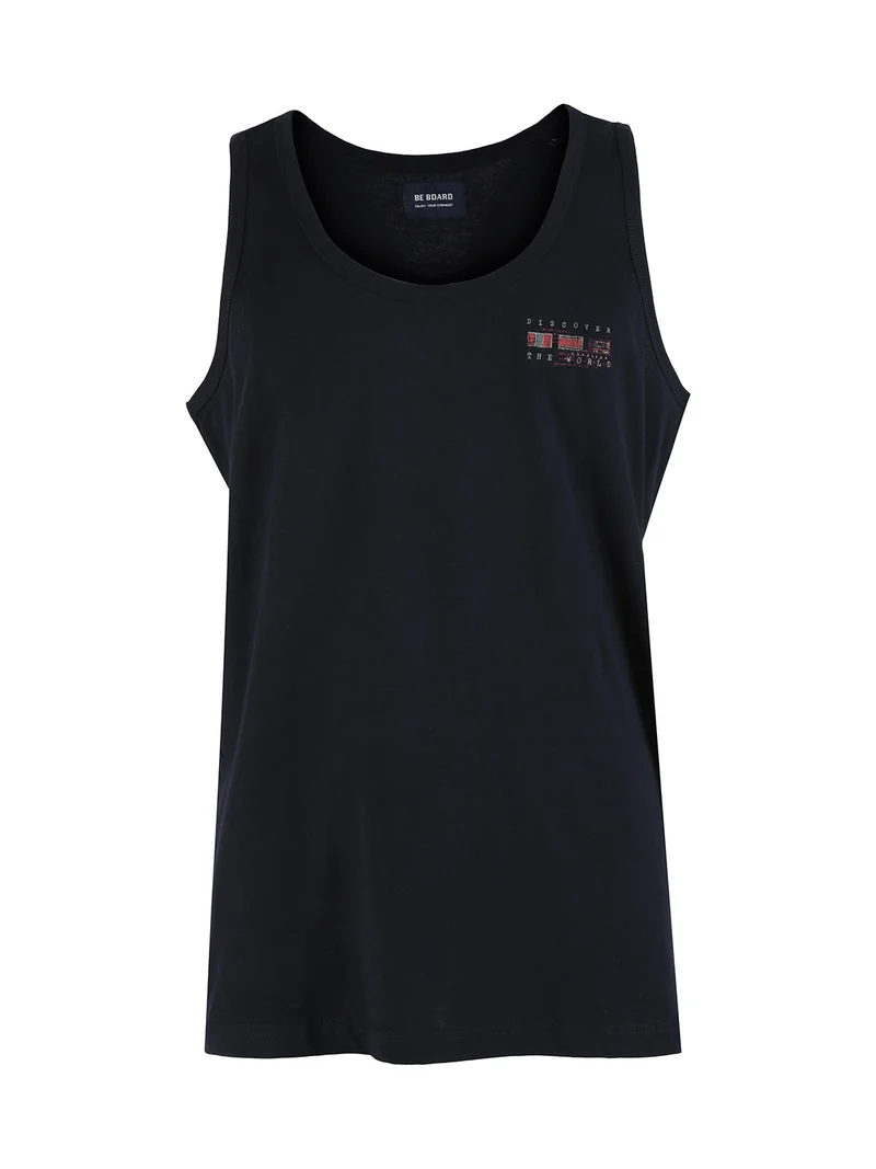 Canotta uomo in cotone jersey - blu scuro