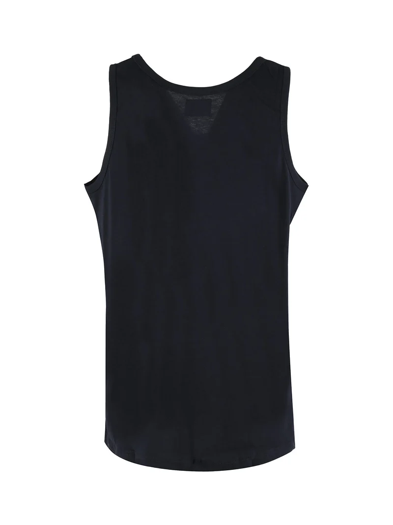 Canotta uomo in cotone jersey - blu scuro