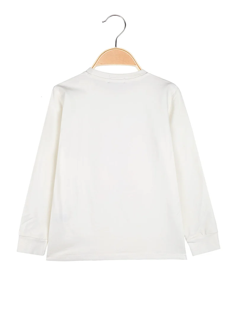 T-shirt a maniche lunghe da ragazzo - bianco