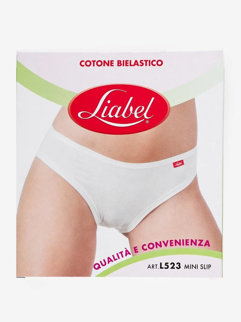 Slip donna in cotone bielastico - nero