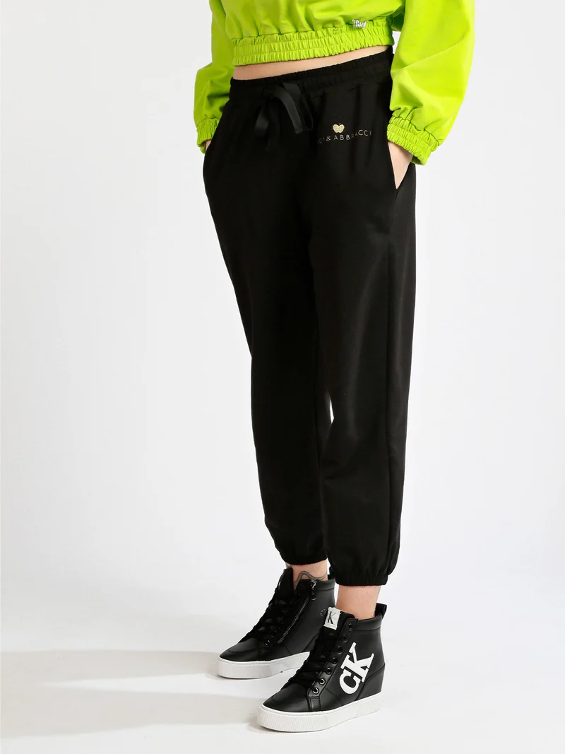 Pantaloni in felpa da donna - nero