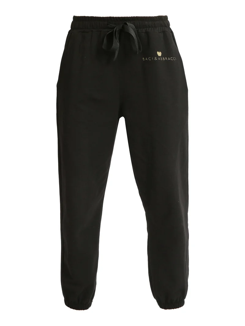 Pantaloni in felpa da donna - nero