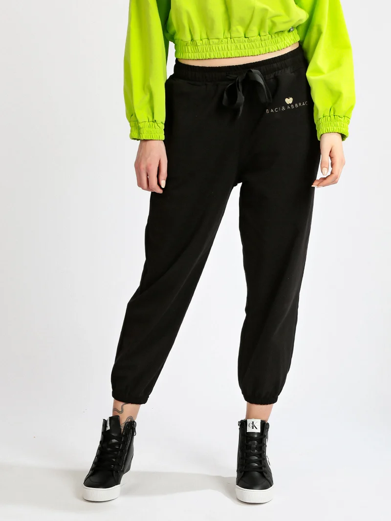 Pantaloni in felpa da donna - nero