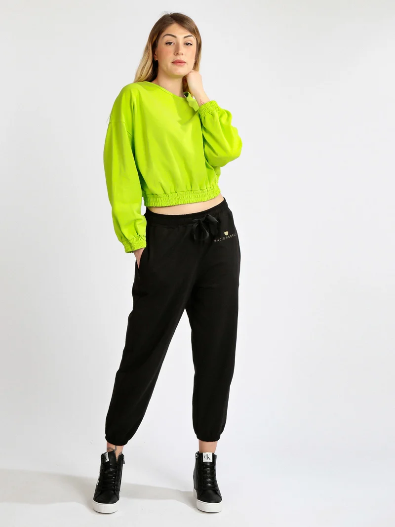 Pantaloni in felpa da donna - nero