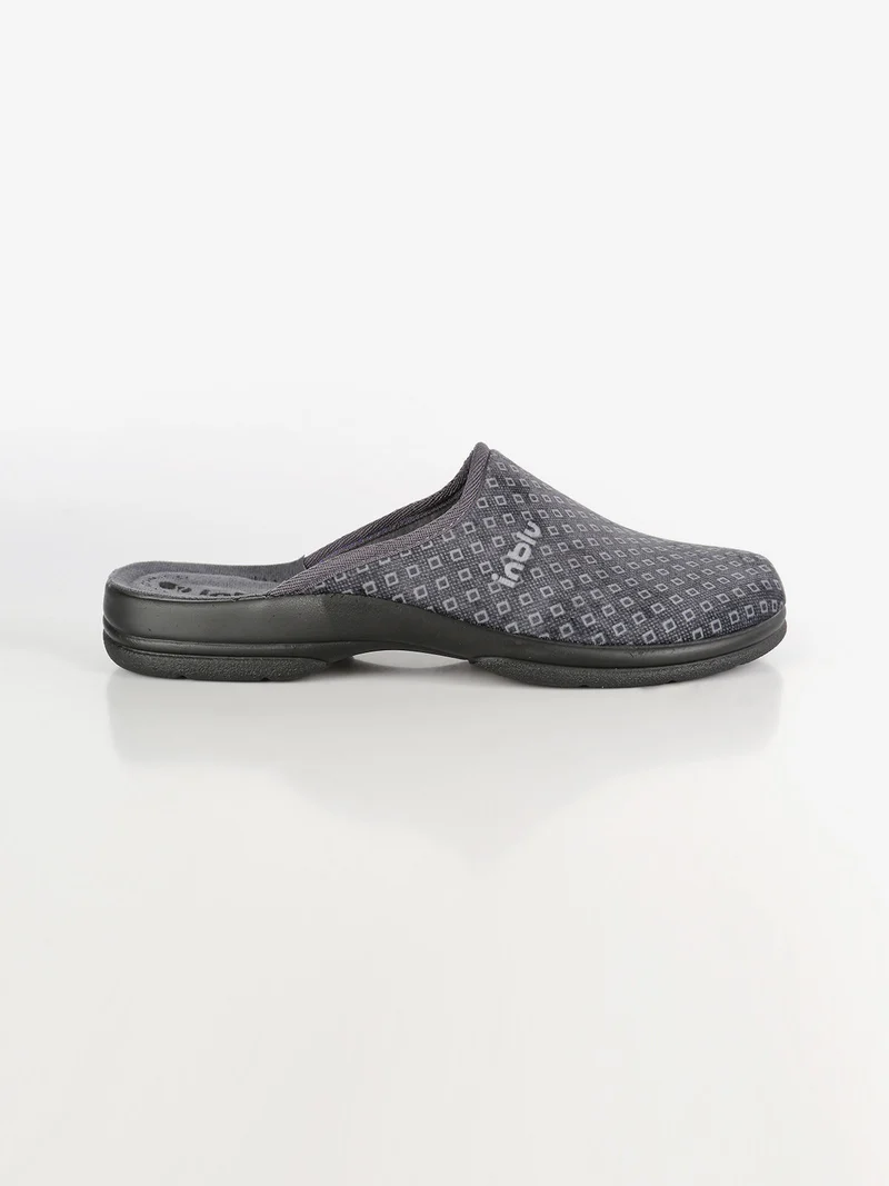 Pantofole uomo in tessuto scamosciato - antracite