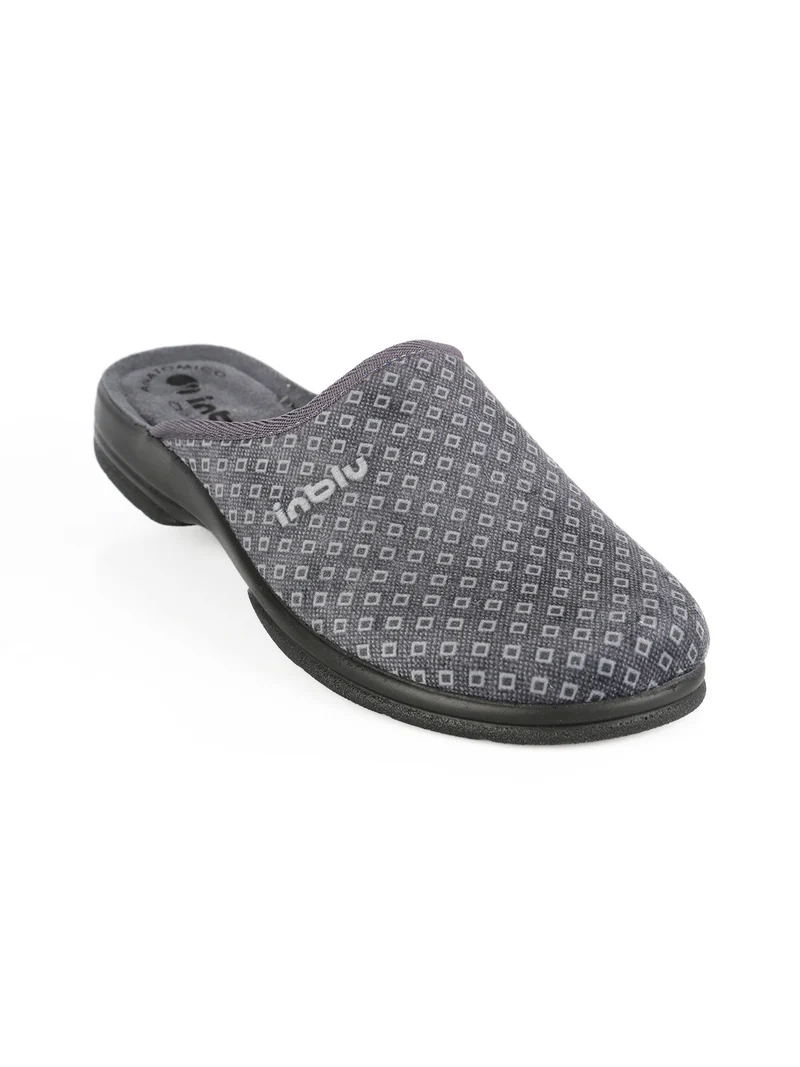 Pantofole uomo in tessuto scamosciato - antracite