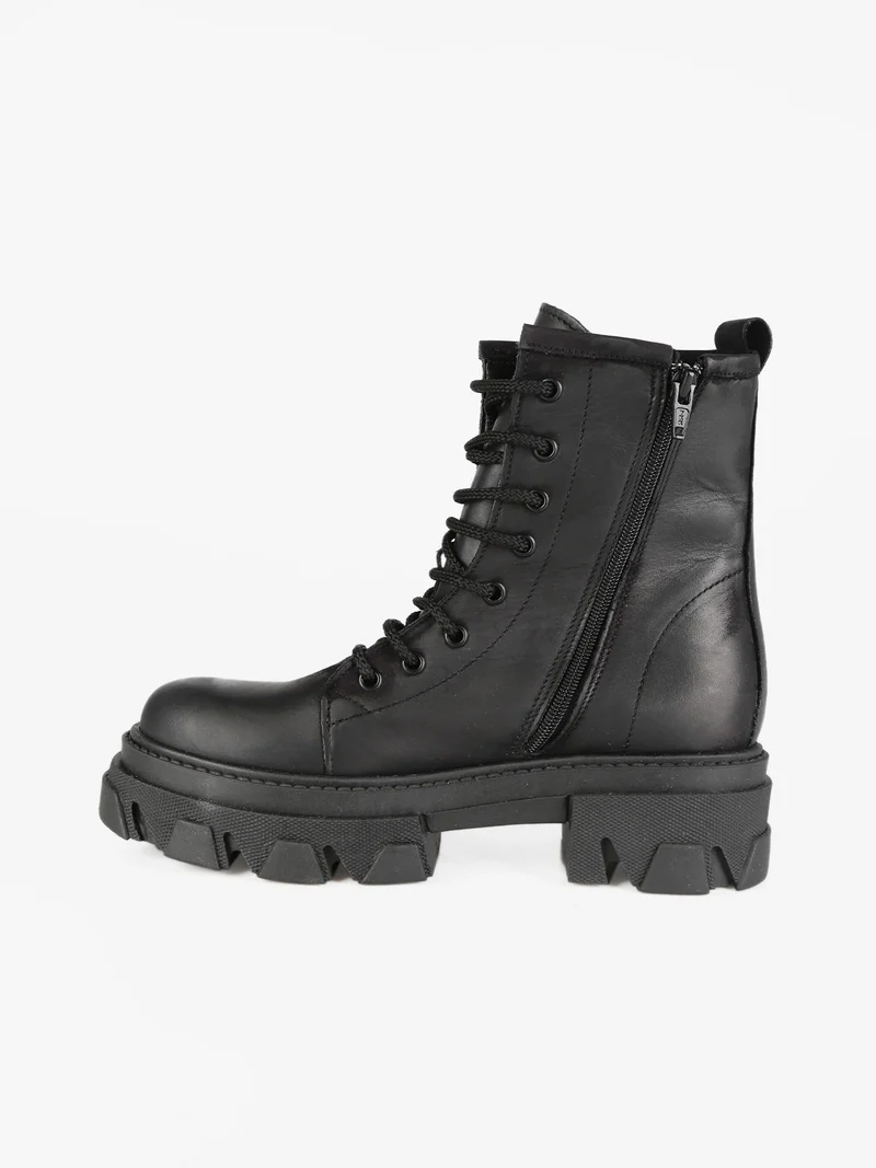 Anfibi in pelle donna - nero