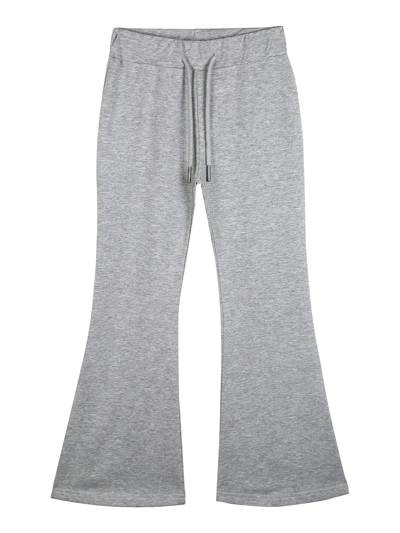 Pantaloni sportivi a zampa da bambina - grigio