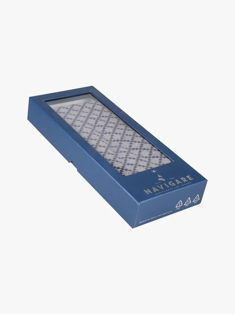 Sciarpa uomo con stampe - blu scuro