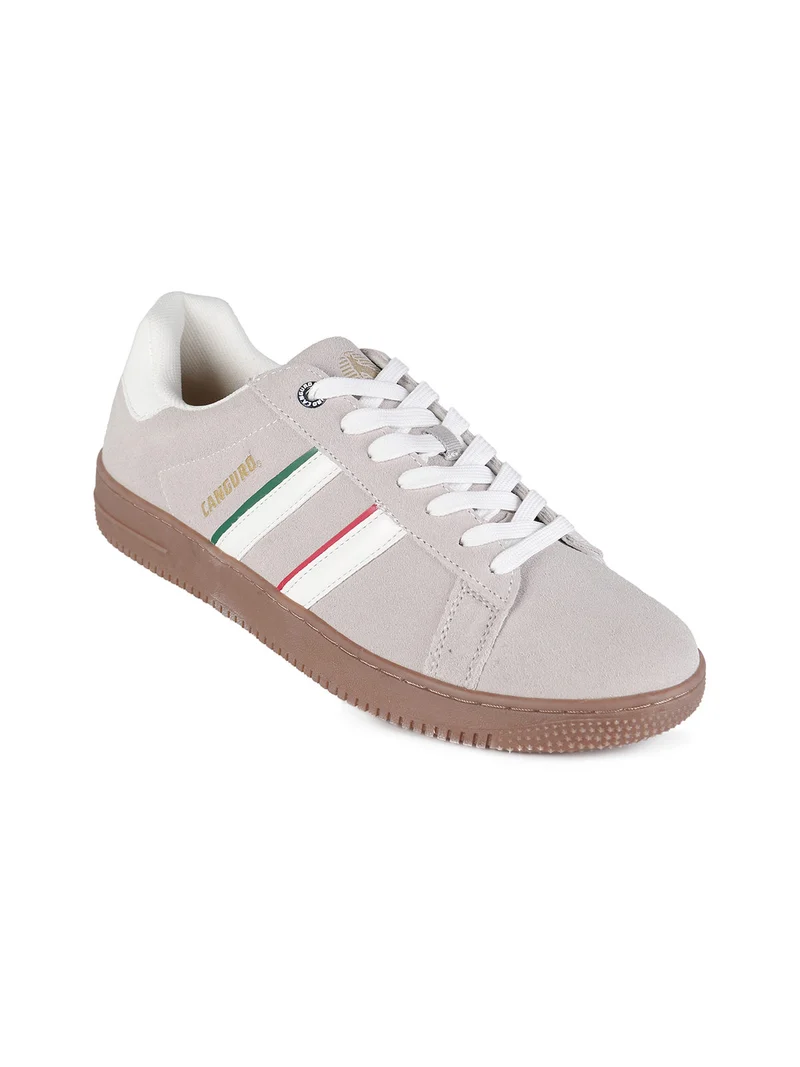 Sneakers in pelle da uomo - ghiaccio