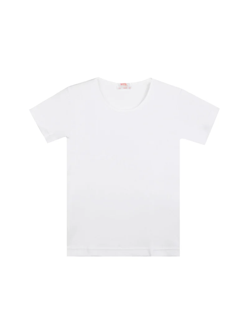 T-shirt intima da bambina in cotone interlock - bianco