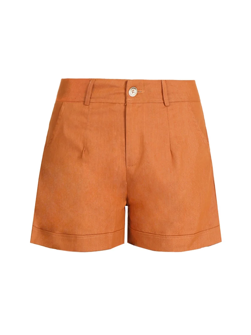 Shorts donna con tasche - arancione