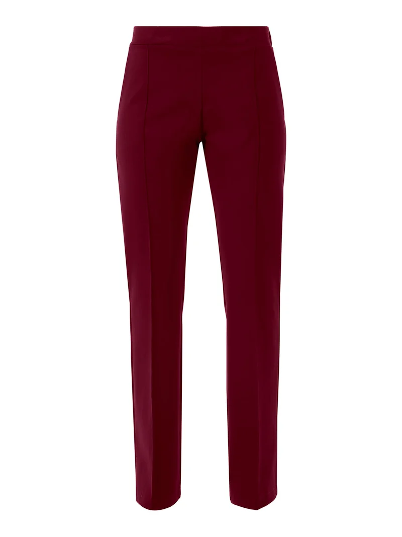 Completo elegante da donna con blazer e pantaloni con finale a zampa - bordeaux