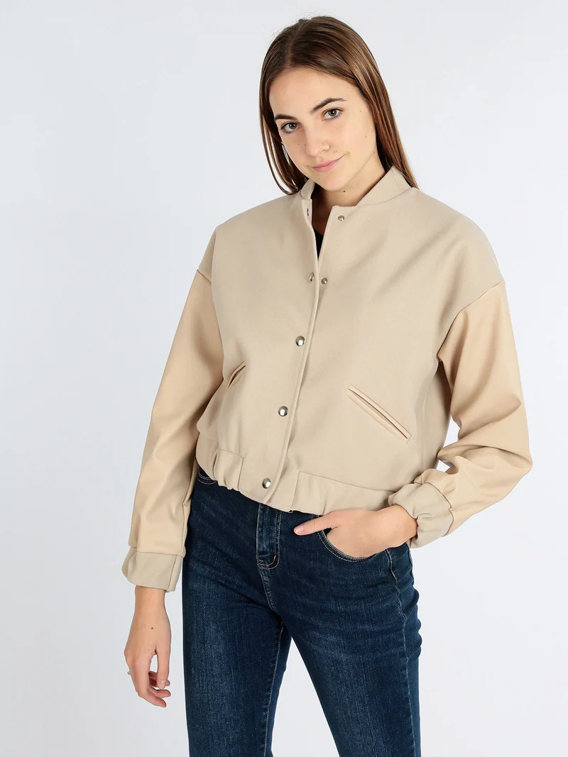 Giacca bomber da donna - beige