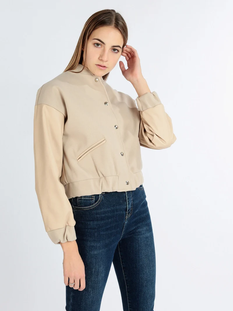 Giacca bomber da donna - beige