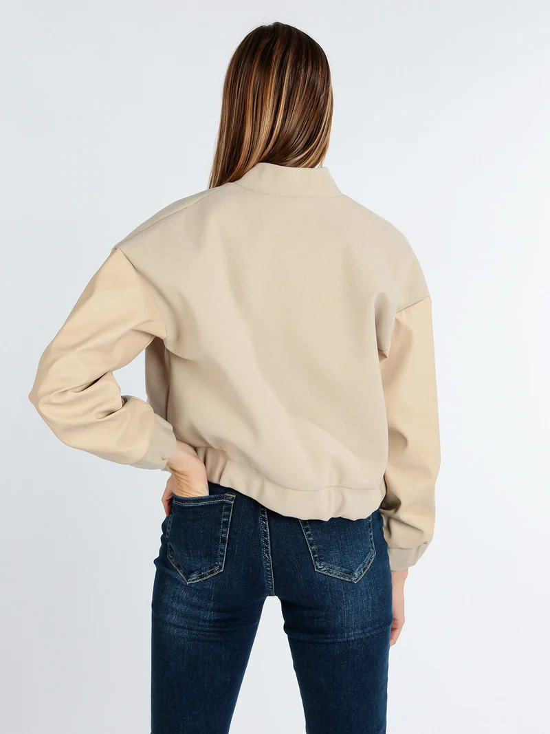 Giacca bomber da donna - beige