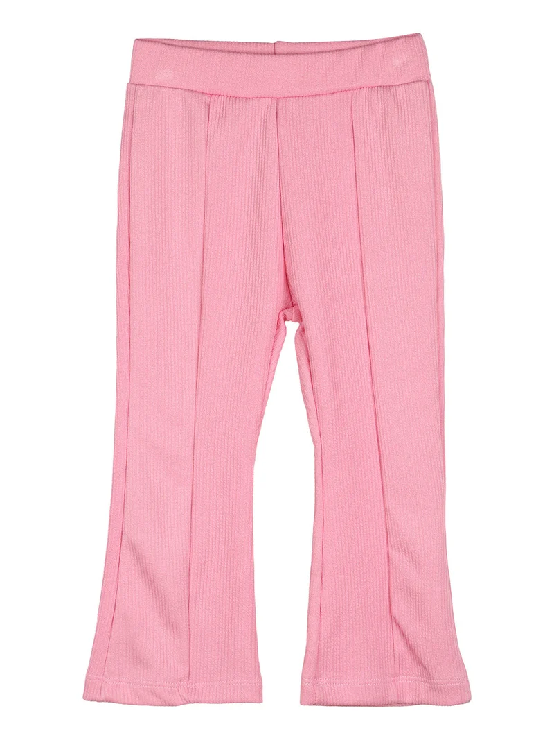 Completo 2 pezzi da neonata con maglietta e leggings a costine - beige