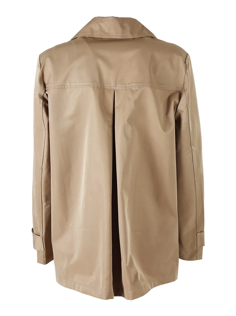 Trench donna con bottoni dorati doppiopetto - khaki