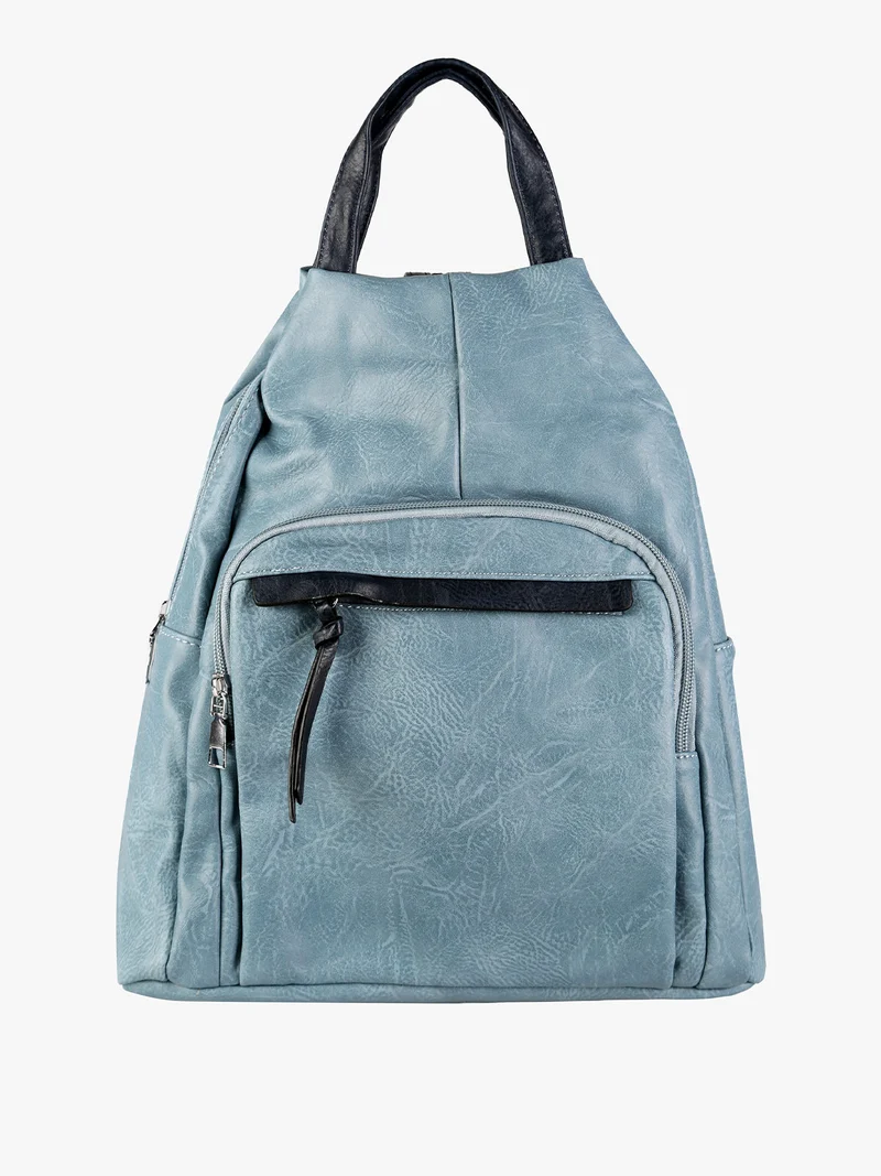 Zaino in ecopelle da donna - azzurro