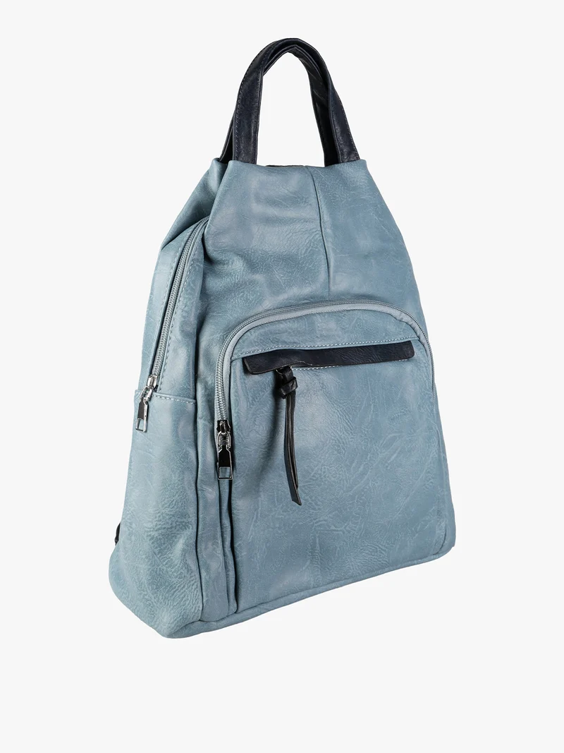 Zaino in ecopelle da donna - azzurro