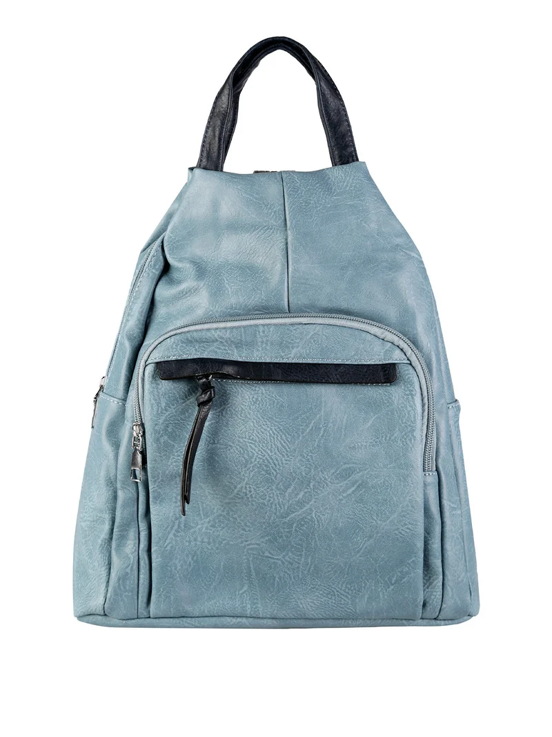 Zaino in ecopelle da donna - azzurro