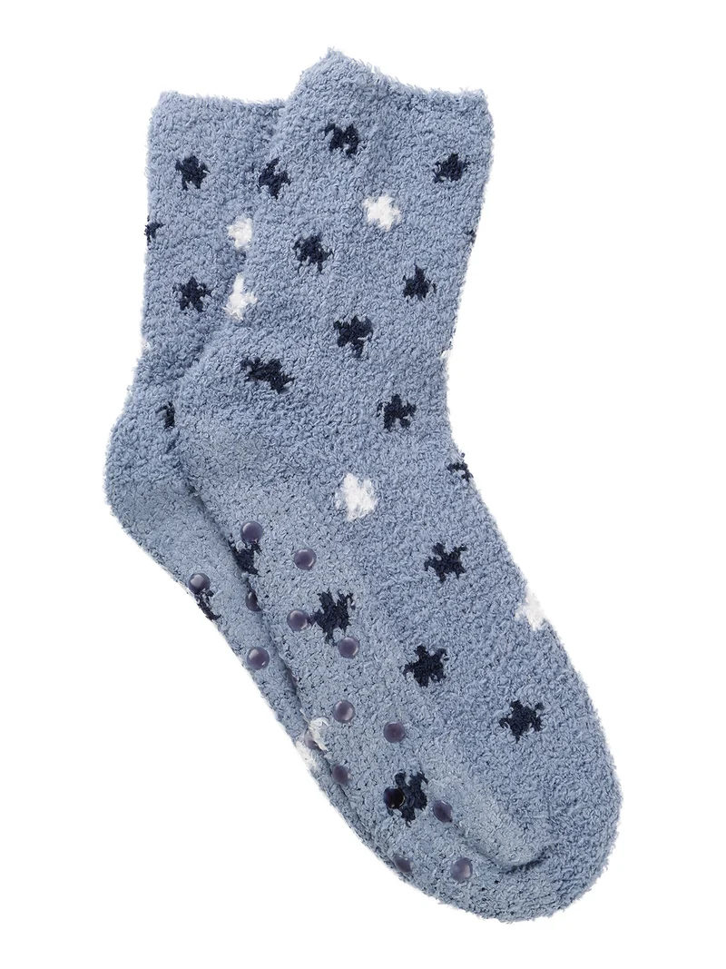 Calze donna morbidose antiscivolo - azzurro