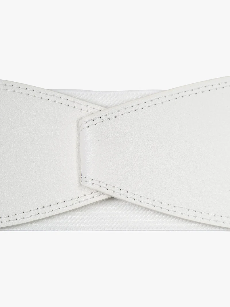 Cintura elastica da donna - bianco