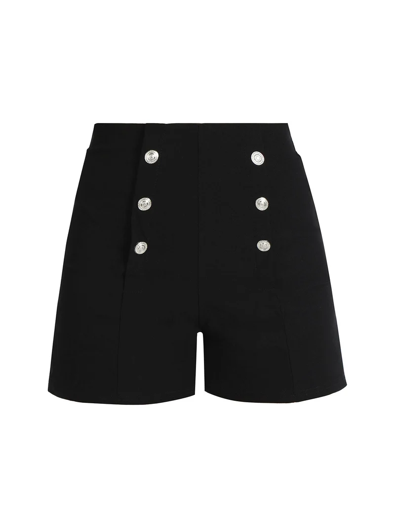 Shorts elasticizzati donna - nero