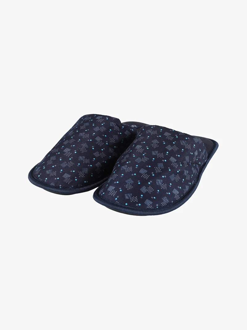 Pantofole da uomo in cotone con stampe - blu