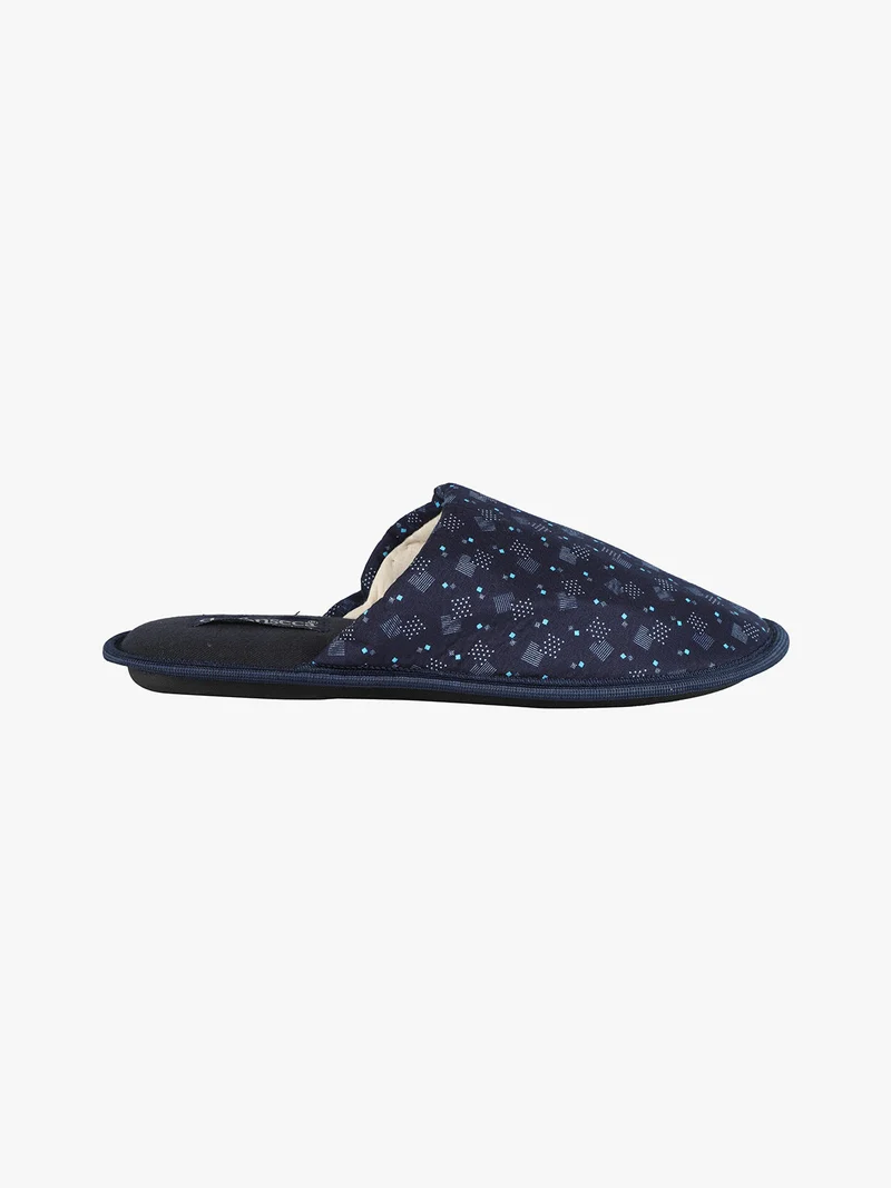 Pantofole da uomo in cotone con stampe - blu