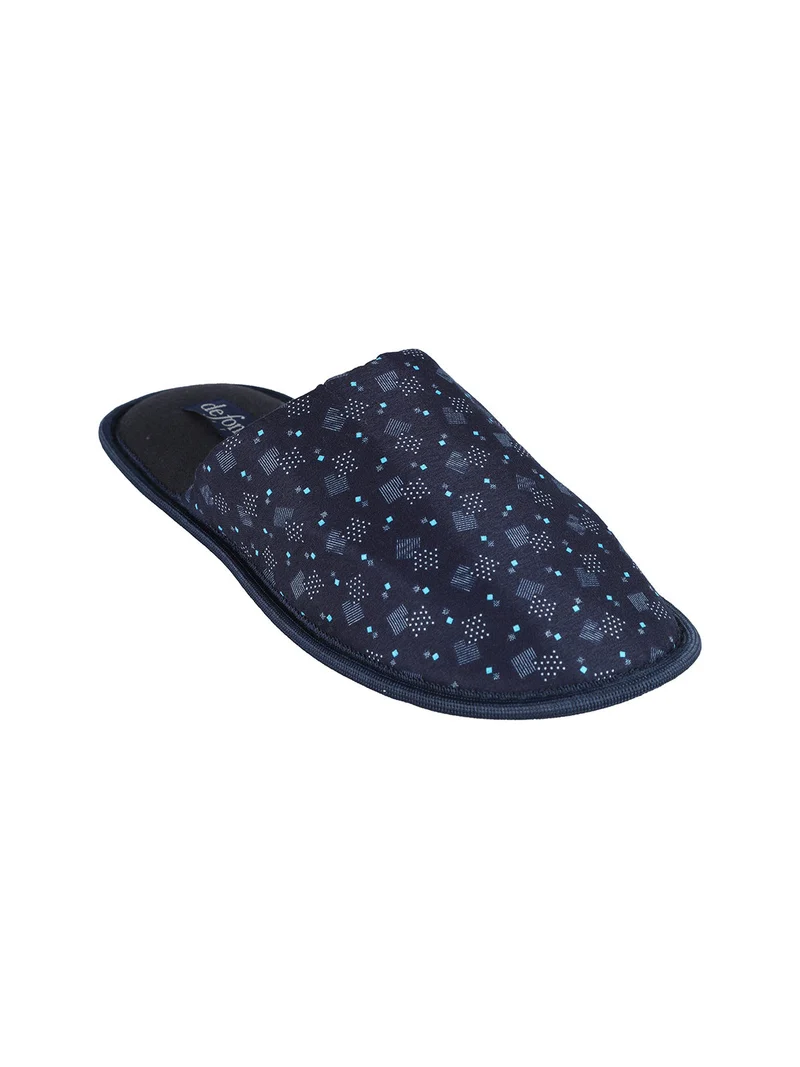 Pantofole da uomo in cotone con stampe - blu