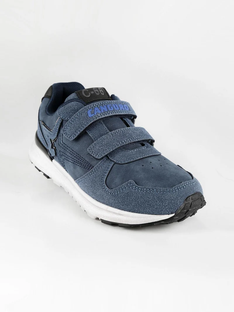 Sneakers bimbo con strappi - blu