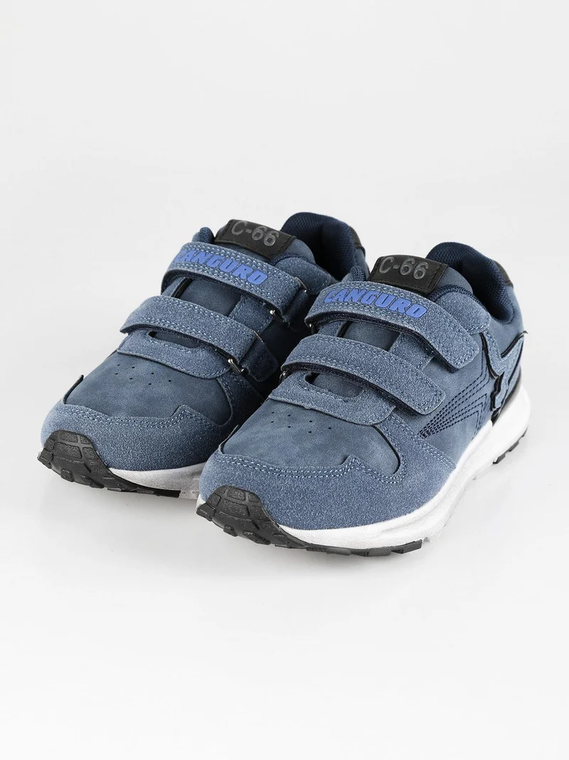 Sneakers bimbo con strappi - blu