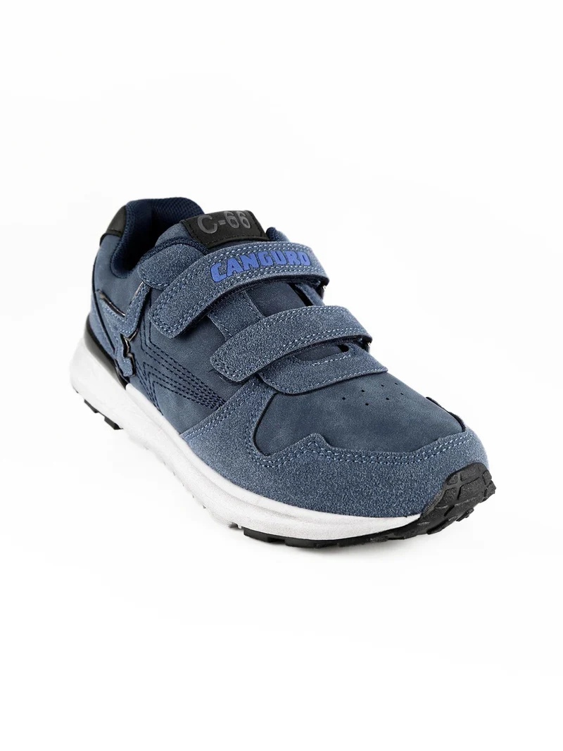Sneakers bimbo con strappi - blu