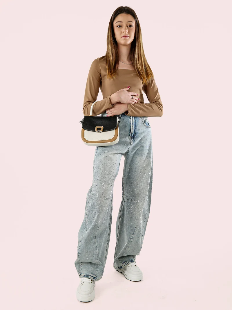 Borsa mini da donna colorata - nero