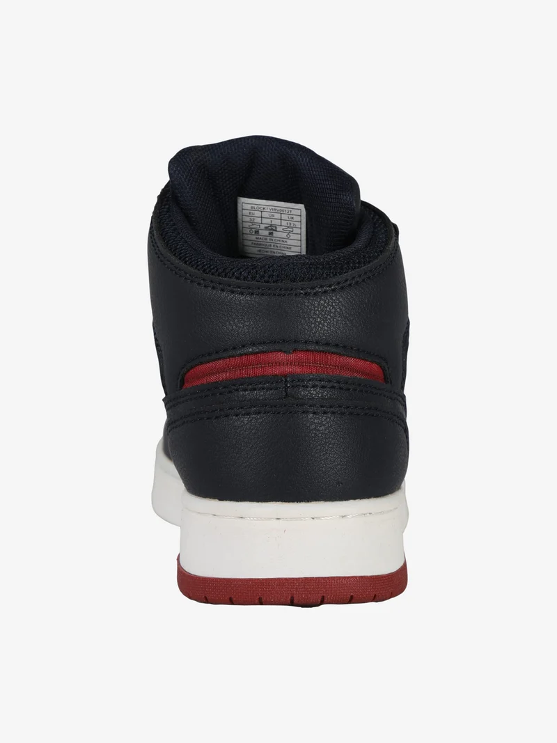 Block VIRV0012T - Sneakers alte da bambino bicolor - blu scuro