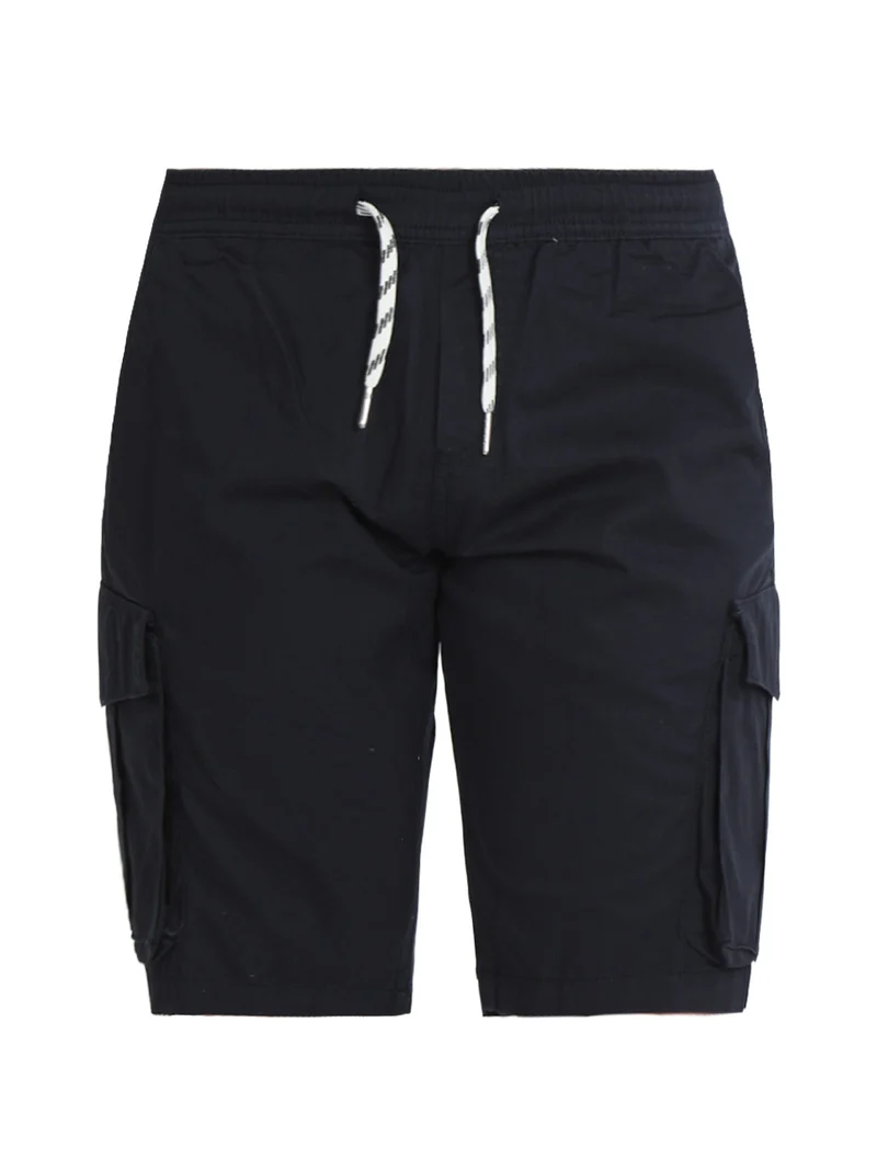 Bermuda cargo da uomo con coulisse - blu scuro