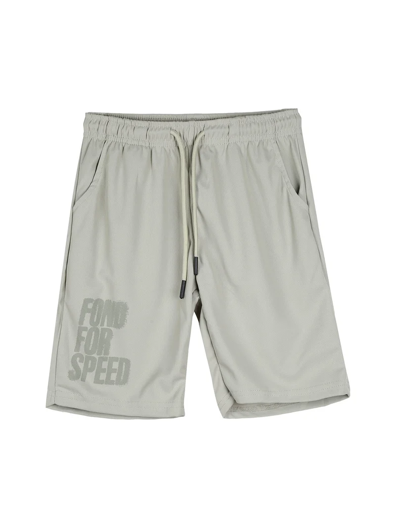 Completo corto da ragazzo con t-shirt e bermuda - pistacchio
