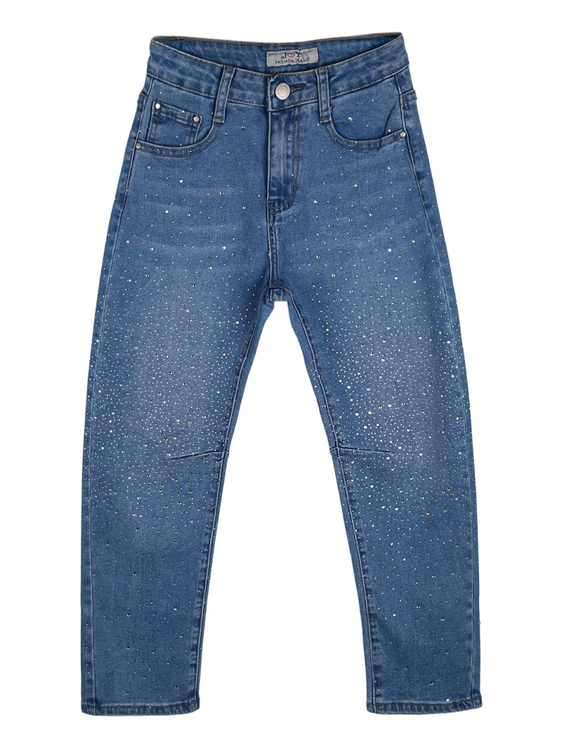 Jeans da bambina a palloncino con strass - jeans