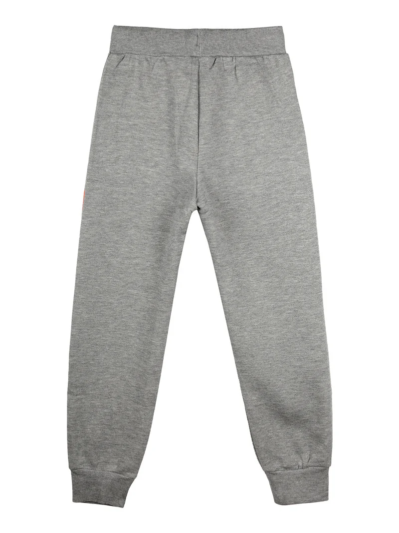 Pantaloni sportivi da bambino con polsini e coulisse - grigio
